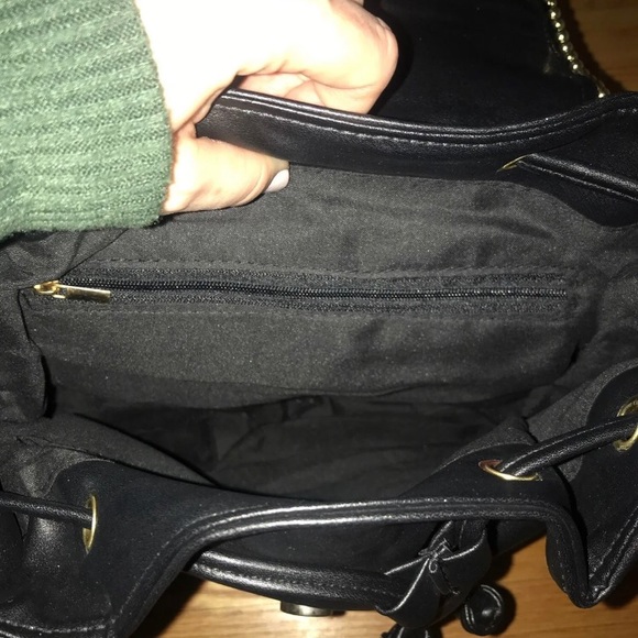Studded Black Backpack Purse - Picture 4 of 5